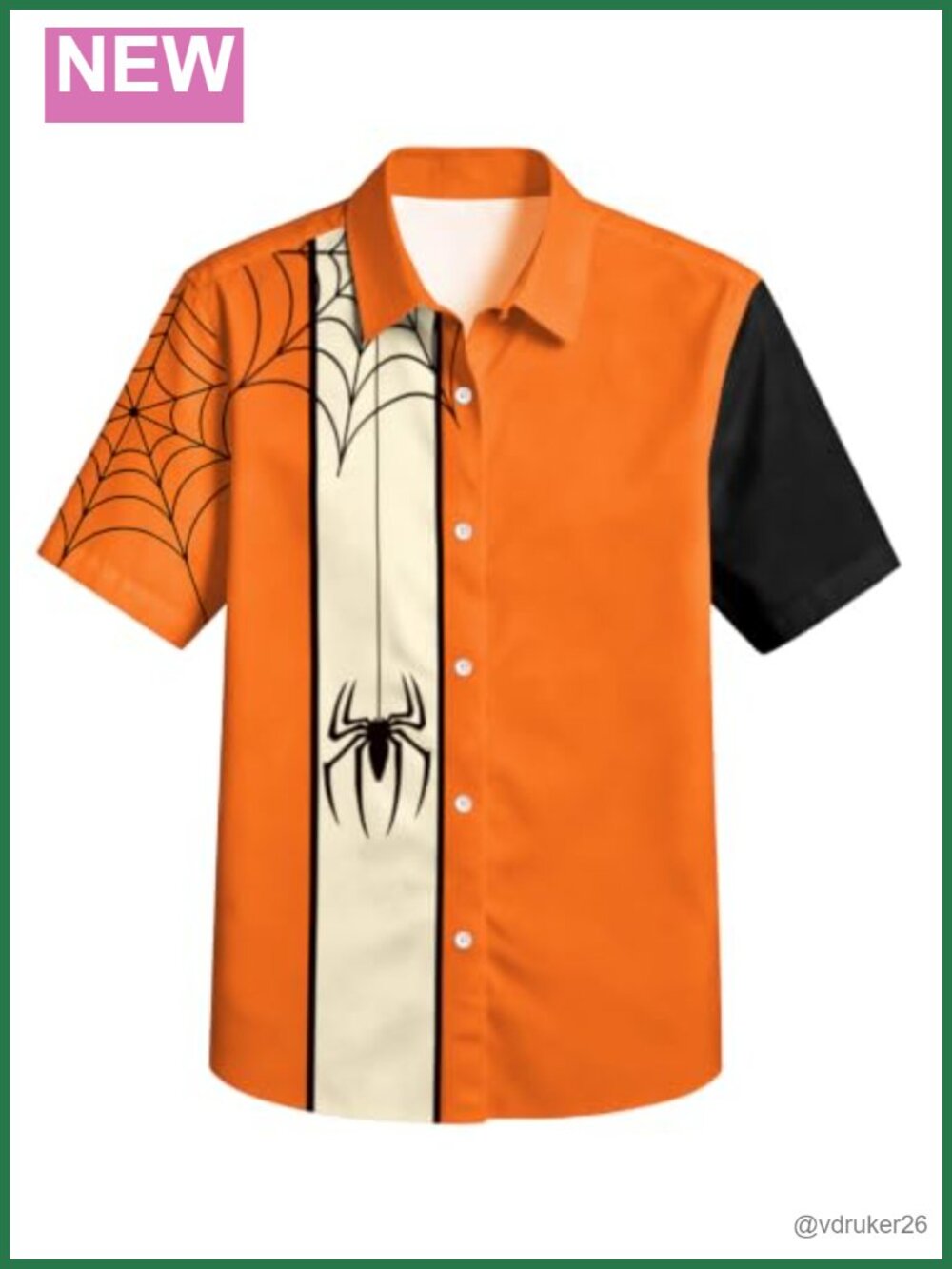 Kids Halloween Button Down Shirt Boys Girls Pumpkin Ghost Short Sleeve